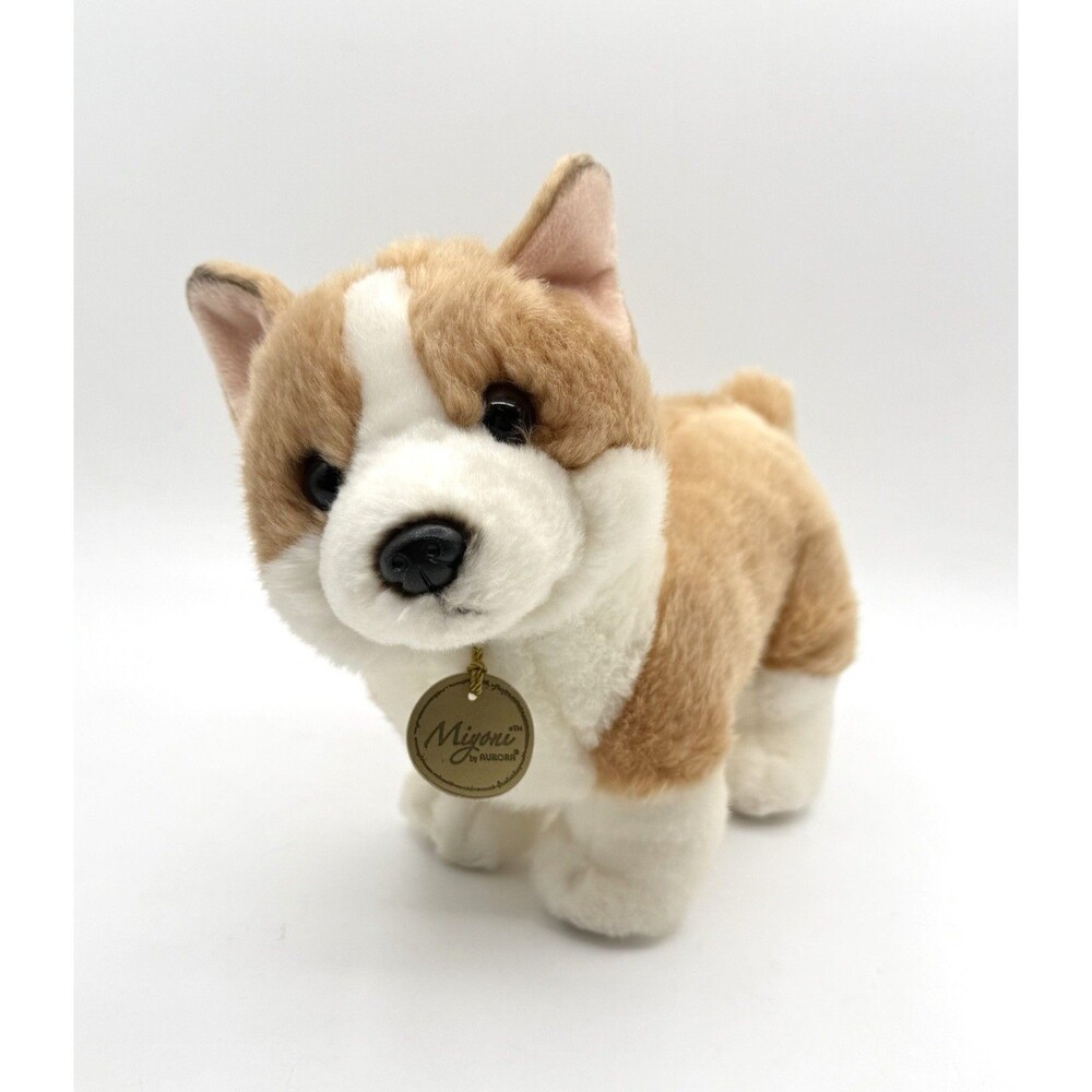 Aurora Miyoni CUTE PEMBROKE WELSH CORGI PUPPY DOG 10" Plush STUFFED Realistic